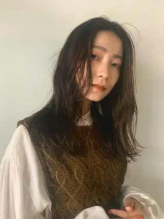 セミロング 西山 紗耶香🪽 透明感カラー/ボブのヘアスタイル