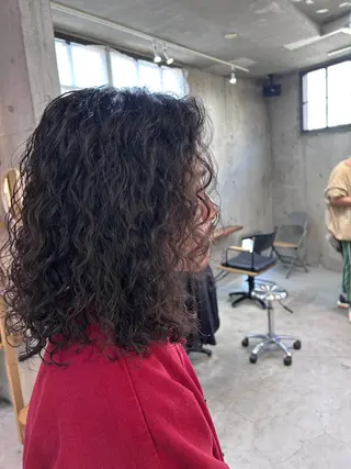 ロング パーマ メンズ メンズパーマ ジンのヘアスタイル