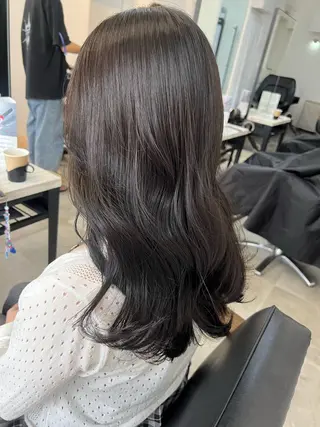 セミロング カラー 🥀韓国ヘア🥀 宮津真菜のヘアスタイル
