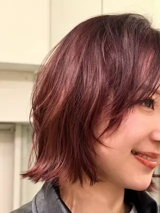 カラー 暖色/レイヤーカット /艶髪/髪質改善/のマツエク・マツパデザイン