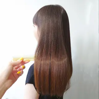 ロング ヘアアレンジ カラー かわい ゆうな 髪質改善/縮毛矯正のヘアスタイル