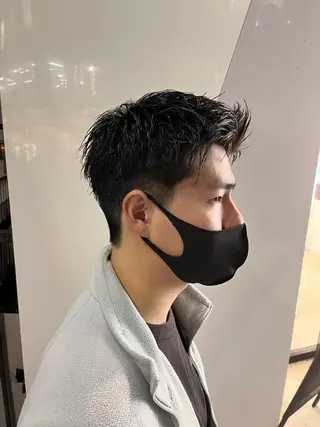 ショート メンズ 武井 弘希 ブリーチなしカラー✨のヘアスタイル