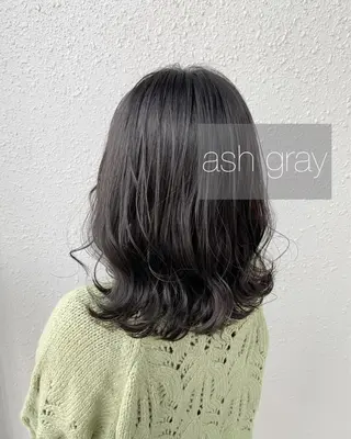 セミロング カラー 後藤紗英/髪質改善 /オリーブベージュのヘアスタイル