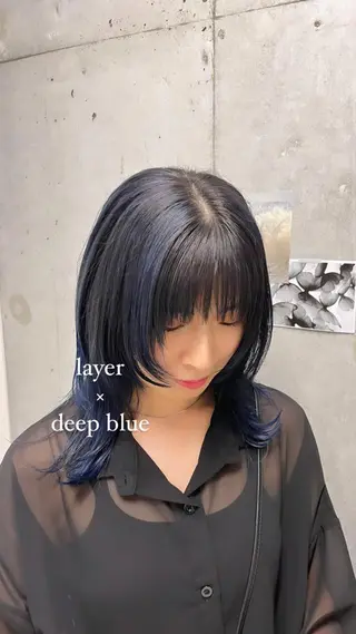 セミロング カラー ヘアアレンジ ねいるとあいの店キュプレ橘通店所属・harua キュプレ/アイリストのマツエク・マツパデザイン