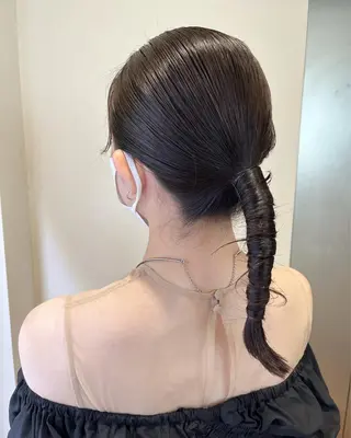 セミロング ヘアアレンジ サソウ ユリエ🥥のヘアスタイル