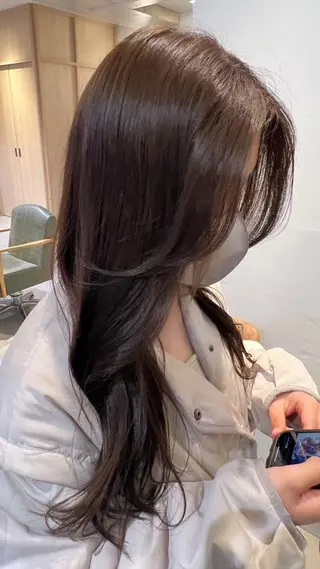 ロング ダン/メンズ/ 顔周り×透明感カラーのヘアスタイル