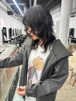 ミディアム パーマ ⭐︎ハイトーン /レイヤー✩momoのヘアスタイル