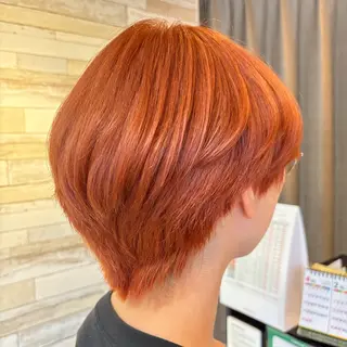 ショート カラー ヘアアレンジ ボブカット/アレンジ /さきのヘアスタイル