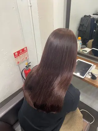 セミロング カラー ヘアアレンジ 🍒ᩚ名駅/艶髪 縮毛矯正/あゆ🍒ᩚのヘアスタイル