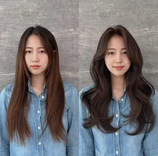 ロング カラー 韓国風cut/ 縮毛矯正/正岡幹康のヘアスタイル