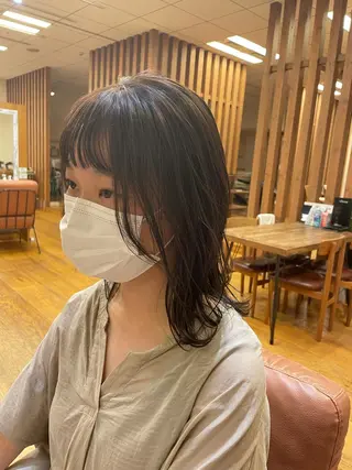 セミロング カラー ヘアアレンジ ボブ美容師 /馬場 翼のヘアスタイル