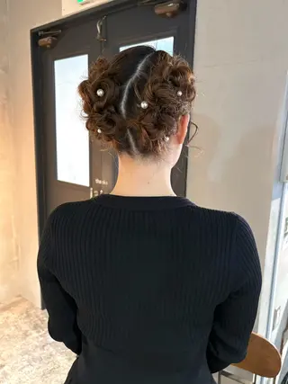 ミディアム カラー ヘアアレンジ ツキノキ ミナのヘアスタイル