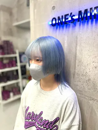 ミディアム カラー ヘアアレンジ メンズ特化/パーマ/ 骨格矯正カット/真人のヘアスタイル