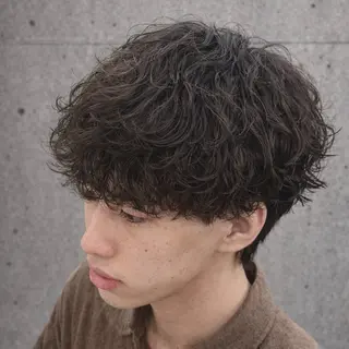 ショート パーマ メンズ AMRITA所属・men'sモテ 髪🫧ｼｵﾝのヘアスタイル