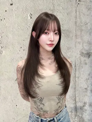 ロング 韓国/縮毛矯正/ カンタのヘアスタイル