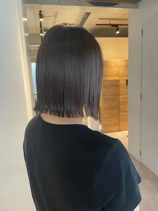 ミディアム 葉月/ボブ/ 透明感カラー／中目黒のヘアスタイル