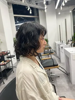 ショート パーマ 門崎未依/レイヤー/ メンズカット🪿🌼のヘアスタイル