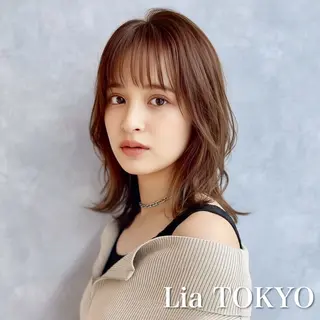 ミディアム Lia TOKYO 門前仲町 徒歩4分のヘアスタイル