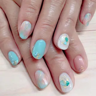 ミディアム plume nail ☆韓国ネイルのネイルデザイン