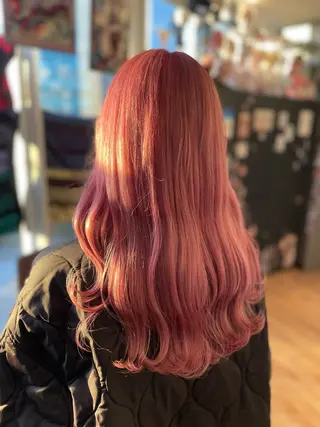 ミディアム カラー 💖推しカラー💖 オタク美容師✂ゆづきのヘアスタイル