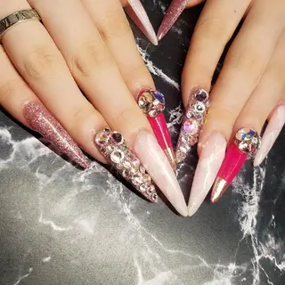 ネイル ロング クロキ 。のネイルデザイン