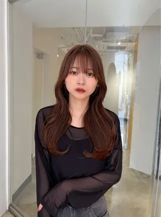 ロング カラー ♠️暗髪レイヤー♠️ 中山唯斗のヘアスタイル