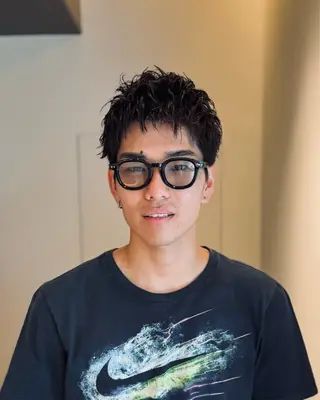 ショート パーマ メンズ スパイキーショート 大人パーマ 丸山のヘアスタイル