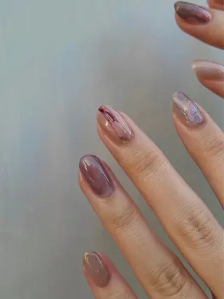 ネイル なんば堀江/育爪施術 ニュアンス✻Kaphのネイルデザイン