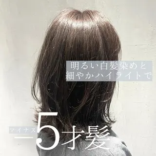 ミディアム カラー DX SHARE SALON所属・matka白髪ぼかし 大人ヘア/KEIKOのヘアスタイル