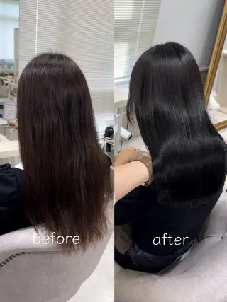 ロング 神戸で縮毛矯正/髪質 改善/お任せくださいのヘアスタイル