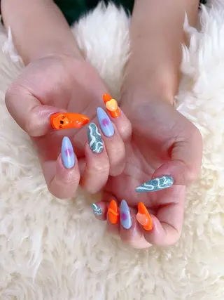 ロング 💜MIYA nail川崎店のネイルデザイン