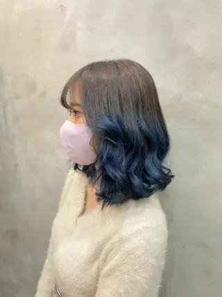 ミディアム カラー ヘアアレンジ 【ピンク/韓国ヘア/ ヘアセット】亜海のヘアスタイル