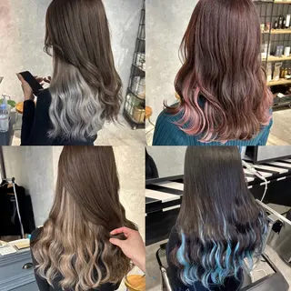 カラー 大阪ケアブリーチ/ ミルクティーベージュのヘアスタイル