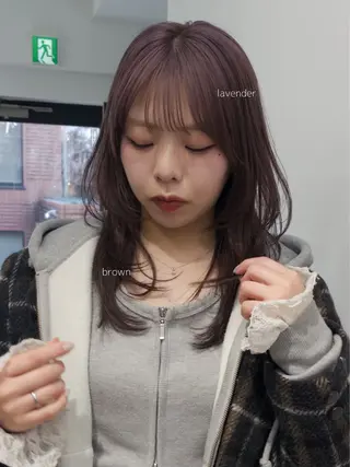 カラー miyu  / 柔らかい透明感カラーのヘアスタイル