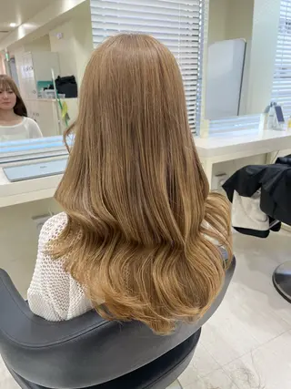 ロング カラー 大人上品ベージュ 🎀HARUNAのヘアスタイル