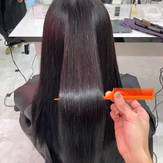 ロング カラー EMIL/上野駅近 /ブリーチ縮毛矯正のヘアスタイル