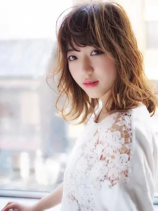 ミディアム ほさか しんごのヘアスタイル