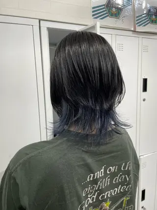 セミロング apollo 横浜所属・横浜🦋ハイトーン 🫐シャドウルーツのヘアスタイル
