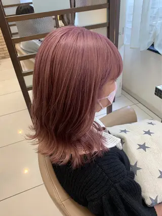 ミディアム カラー 暖色カラー❤️横浜 エクステらん🦖のヘアスタイル