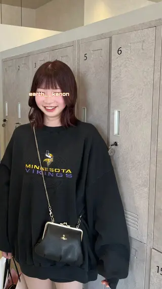 ミディアム 福島 果音のヘアスタイル