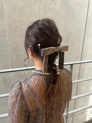 セミロング カラー パーマ ヘアアレンジ VIVIE【ヴィヴィ】所属・髪質改善/韓国風 レイヤー/田村祐樹のヘアスタイル