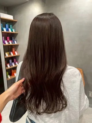 ロング カラー うる艶カラー✨️ 耳ツボ💠mamiのヘアスタイル