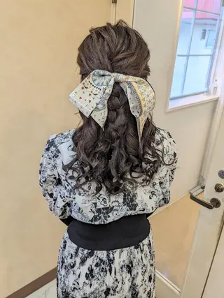 ロング ヘアアレンジ bright所属・miku ヘアセット/着付けのヘアスタイル