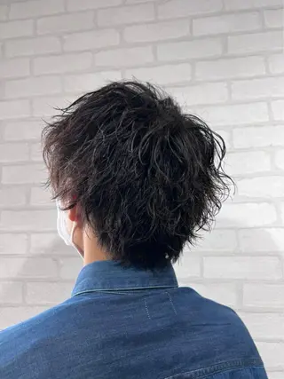 ミディアム パーマ メンズ vis lien　川口店所属・土屋 咲希のヘアスタイル