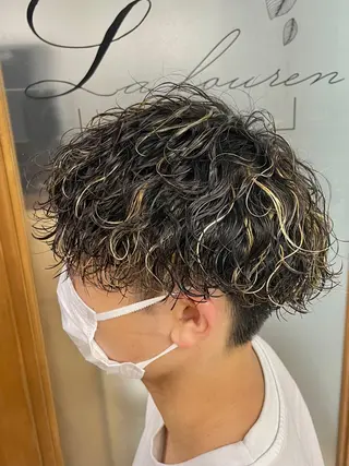 カラー パーマ メンズ 立川/過去1の毛流れ パーマ/しゅーとのヘアスタイル