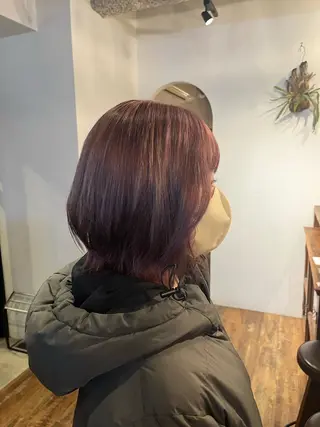 ショート カラー あかね 髪質改善ストレートのヘアスタイル