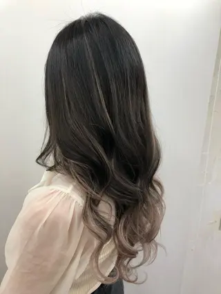 ロング カラー ヘアアレンジ 下妻 カラーエクステ難波のヘアスタイル