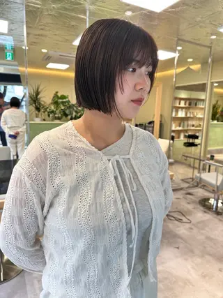 ショート ボブ/ぱつっとボブ/ 谷口 海星のヘアスタイル