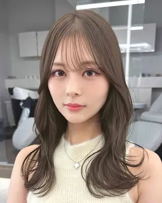 ロング 韓国顔まわり/前髪 /レイヤー/いつきのヘアスタイル