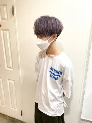 ショート カラー メンズ MIOベージュカラー 柔らかいカラーのヘアスタイル